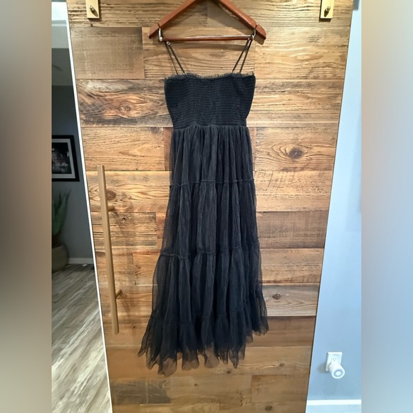 Moon River Black Ruched Bustier Maxi Dress NWT - Picture 9 of 9